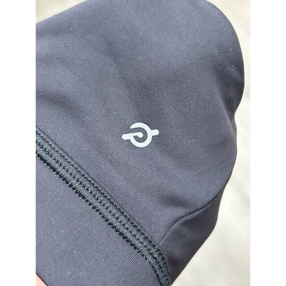 Peloton Womens Energy Sports Bra Strappy Scoop Neck Spell Out Logo Black Size M - Picture 3 of 7